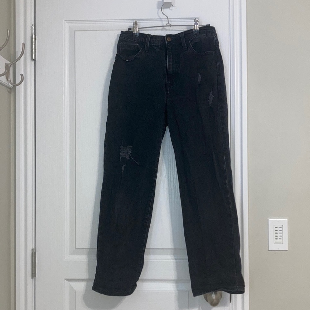 Universal Threads, black, Vintage, Straight, Lightly Ripped Jeans size 24